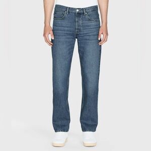 Frame Mid Rise Straight Jeans, Size 28